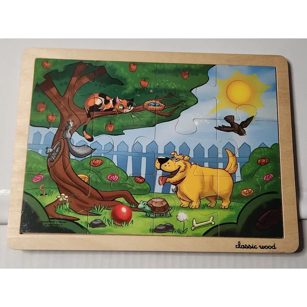 Lot of 4 Wooden Puzzles Melissa & Doug Pooh ABC Garanimals